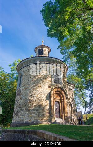 Praha, la più antica rotonda di San Martino dal 11 ° secolo a Vysehrad (Wyschehrad) forte a Vysehrad, Praha, Prag, Praga, ceco Foto Stock