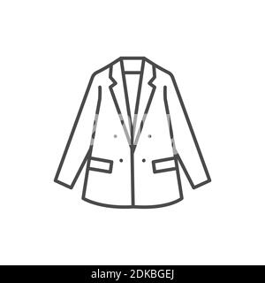 Icona della linea di colore Blazer. Pittogramma per pagina web, app mobile, promo. Illustrazione Vettoriale