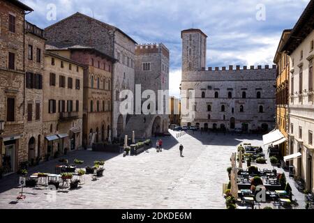 Piazza del Popolo in Todi (Umbria) Stock Photo