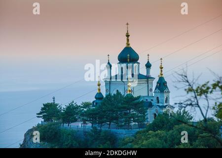 Ucraina, Crimea, Foros, la Chiesa di Foros Foto Stock