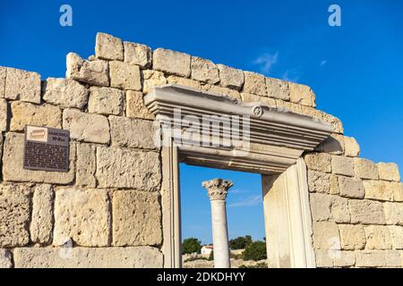 Ucraina, Crimea, Sevastopol, rovine della città antica di Khersoness, teatro antico Foto Stock