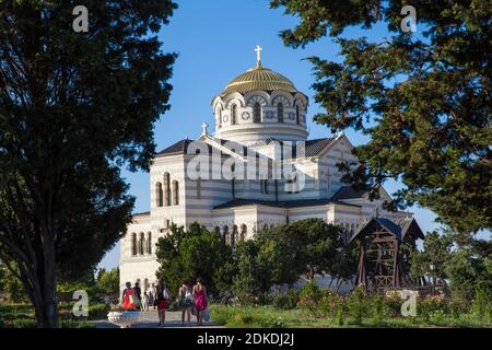 Ucraina, Crimea, Sevastopol, antica città di Khersoness, Cattedrale di San Vladimir Foto Stock