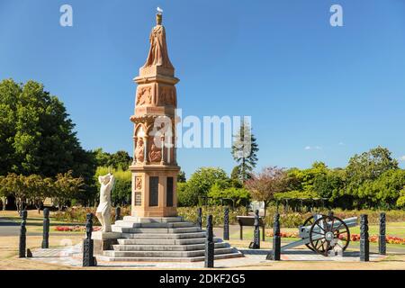 Arawa era memoriale, Giardino del Governo, Rotorua, Baia di Plenty, Isola del Nord, Nuova Zelanda, Oceania Foto Stock