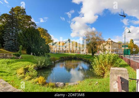 Bad Vöslau, spa Thermalbad, Wienerwald (Vienna Woods), Niederösterreich / bassa Austria, Austria Foto Stock