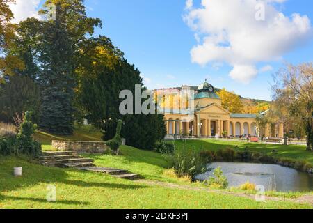 Bad Vöslau, spa Thermalbad, Wienerwald (Vienna Woods), Niederösterreich / bassa Austria, Austria Foto Stock