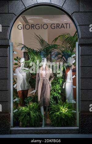 Milano, Italia - 24 settembre 2017: Negozio Giorgio Grati a Montenapoleone, Milano, Italia. Foto Stock