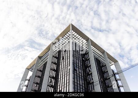 Vista dell'edificio della Minas Gerais Development Bank a Belo Horizonte, Brasile Foto Stock