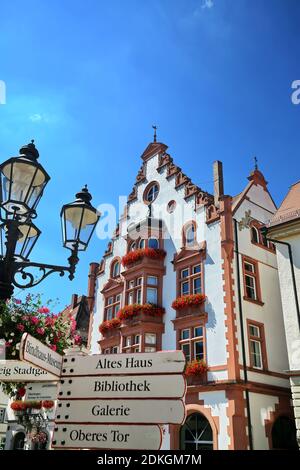 Il municipio è una vista della città di Pfullendorf Foto Stock