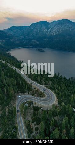 Emerald Bay state Park è un parco statale della California negli Stati Uniti, situato sulla Emerald Bay del lago Tahoe, un monumento nazionale naturale. Foto Stock