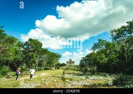 La più antica città Maya 'zibilchaltún rovin' a Merida, Messico Foto Stock