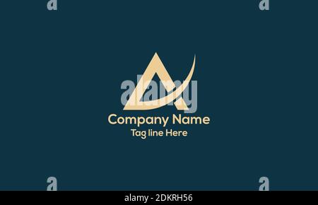 Un logo a lettere e un logo a modello vettoriale. Un logo minimalista. Illustrazione Vettoriale