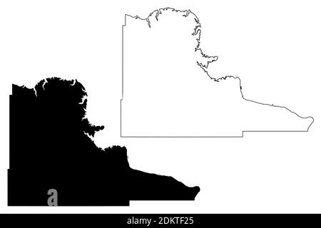 Stanley County, stato del South Dakota (Stati Uniti, Stati Uniti d'America, Stati Uniti, Stati Uniti, Stati Uniti) mappa vettoriale, schizzo scrimolo Stanley mappa Illustrazione Vettoriale