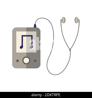 Icona del lettore MP3 piatto. Colore elemento semplice dalla collezione di dispositivi indossabili. Creative MP3 Player icona per web design, modelli, infografiche e altro ancora Illustrazione Vettoriale