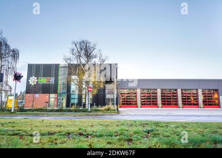 Nuovo edificio della stazione dei vigili del fuoco di Hereford e Worcester. Foto Stock