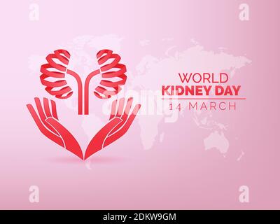 illustrazione del vettore world kidney day. Adatto per biglietti d'auguri, poster e striscioni. Illustrazione Vettoriale