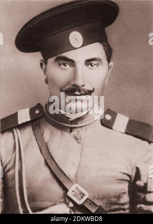 Foto d'archivio di Semyon Budyonny. Impero Russo. 1912 Semyon Mikhailovich Budyonny (1883 – 1973) è stato un Foto Stock