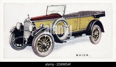 Carte di sigarette antiche. 1926. Sigarette Lambert & Butler (terza serie di automobili). Vettura classica Buick 'Majestic'. Buick è una divisione dell'Ameri Foto Stock