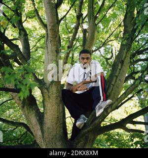 Grime e Hip-Hop artista Wiley (Richard Kylea Covie Jr.), Londra, Regno Unito. 13 settembre 2003. Foto Stock