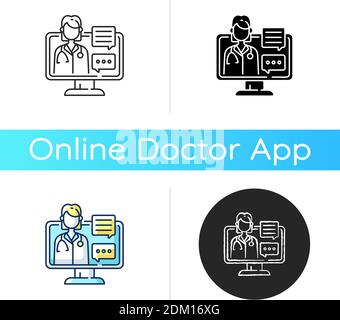 Icona consultazione chat Illustrazione Vettoriale