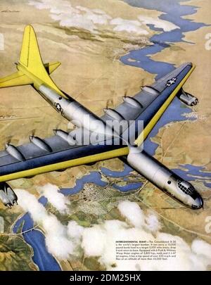 CONVAIR B-36 PEACEMAKER flown by the United States Air Force from 1949 to 1959 Stock Photo