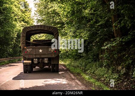 Guerra storicamente americano auto GMC CCKW Foto Stock