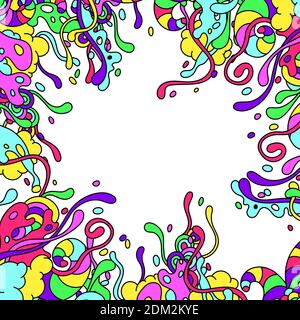 Sfondo con calce e tentacoli. Illustrazione Vettoriale