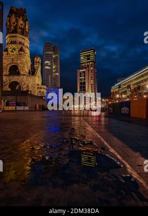 Serata al Breitscheid Platz Foto Stock