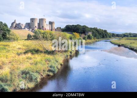 Rhuddlan Castle, Denbighshire, Wales, Regno Unito Foto Stock