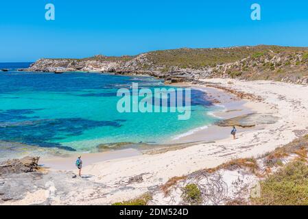 Baia di Strickland all'isola di Rottnest in Australia Foto Stock