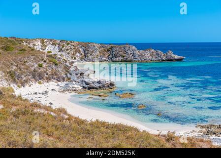 Baia di Strickland all'isola di Rottnest in Australia Foto Stock