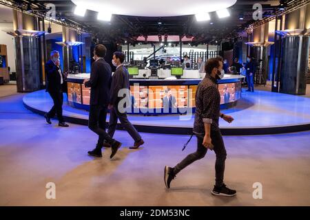 Il Parlamento europeo per la prima sessione plenaria dall'inizio della crisi del Covid-19. Bruxelles il 2020-06-17. Le Parlement Europeen pour l Foto Stock