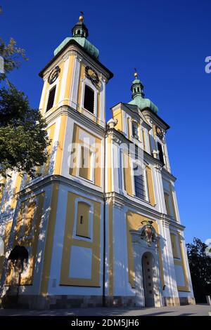 La chiesa cittadina di Sankt Johann è una vista di La città di Donaueschingen Foto Stock