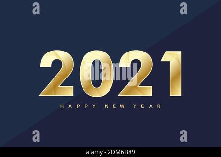 2021 Felice Anno Nuovo. Buon Natale e buon Capodanno 2021 biglietto d'auguri. Festeggia il modello per il 2021. Illustrazione vettoriale. Illustrazione Vettoriale