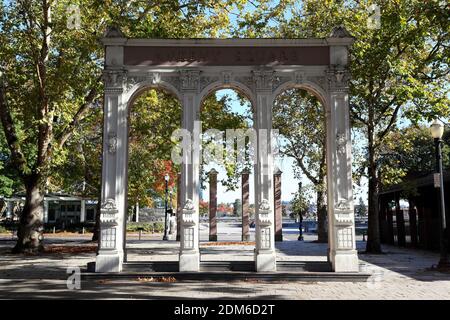 Portland, Oregon: Ankeny Square nel centro di Portland Foto Stock