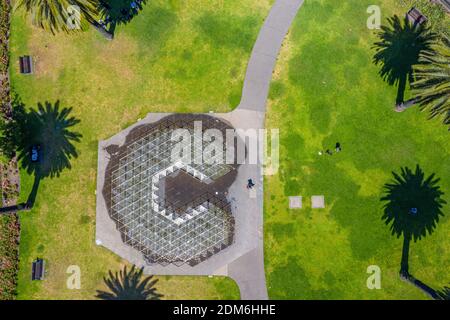 Fontana nei giardini del Parlamento a Melbourne, Australia Foto Stock