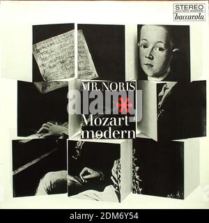 MR. Noris (Gunter Maier-Noris piano, Jean Warland Bass, Heinz Niemeyer Drums) - Mozart Modern, Ariola Eurodisc 80 465 ZU - copertina di album in vinile d'epoca Foto Stock