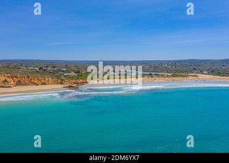 Vista aerea di una spiaggia ad Anglesea in Australia Foto Stock