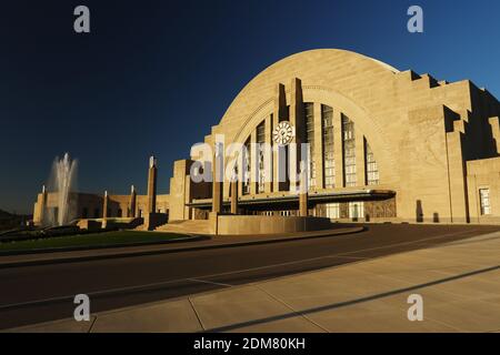 Cincinnati Museum Center. Cincinnati Union Terminal - stazione ferroviaria. 1933 architettura art deco. Cincinnati, Ohio, Stati Uniti. Foto Stock