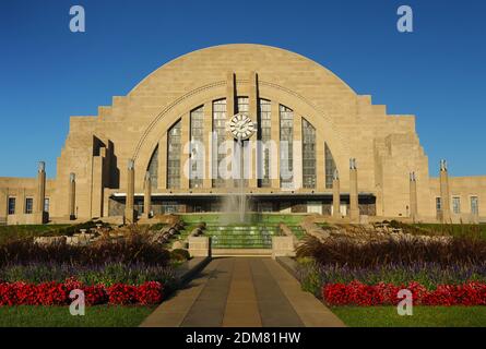 Cincinnati Museum Center. Cincinnati Union Terminal - stazione ferroviaria. 1933 architettura art deco. Cincinnati, Ohio, Stati Uniti. Foto Stock