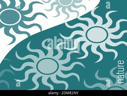astratto sfondo blu sole per la decorazione Foto Stock