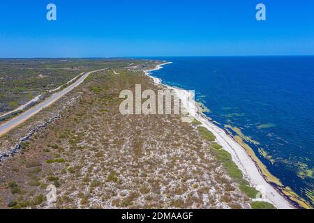 Aerial view of a beach in western Australia Stock Photo