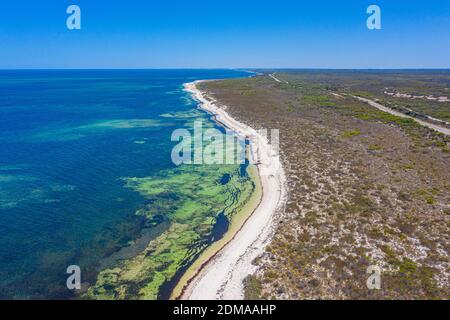 Aerial view of a beach in western Australia Stock Photo