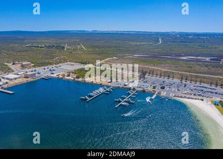 Vista aerea del porto turistico nella baia di Jurien in Australia Foto Stock