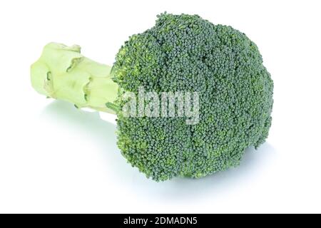 Brokkoli Broccoli Gemüse Freisteller freigestellt isoliert vor einem weissen Hintergrund Foto Stock