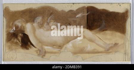 Disegno, Pierre-Victor Galland, Svizzera, Francia attiva, 1822 - 1892, Francia, fine 19 ° secolo, figure, disegno Foto Stock