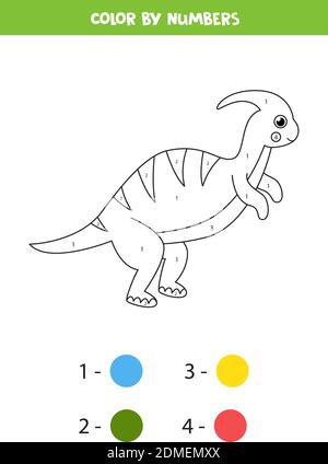 Colora coi numeri il dinosauro gioco didattico da stampare