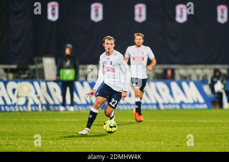 Aarhus Stadium, Aarhus, Danimarca. 16 Dic 2020. Benjamin Hvidt di Aarhus GF durante Aarhus GF contro AC Horsens nello stadio Aarhus, Aarhus, Danimarca. Kim Price/CSM/Alamy Live News Foto Stock