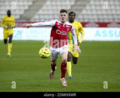 Thomas Foket of Reims during the French championship Ligue 1 football match between Stade de Reims and FC Nantes on December 16, / LM Stock Photo