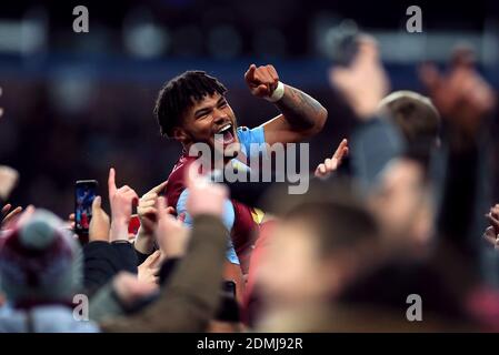 Here is the PA news agency’s selection of pictures of the year. Aston Villa defender Tyrone Mings celebrates with fans on the Villa Park pitch after reaching the Carabao Cup final. Villa, who overcame Leicester 3-2 on aggregate courtesy of Trezeguet’s 90th-minute winner, went on to lose 2-1 to Manchester City at Wembley. Stock Photo