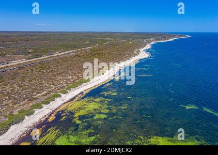 Aerial view of a beach in western Australia Stock Photo